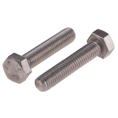Plain Stainless Steel Hex, Hex Bolt, M5 x 25mm