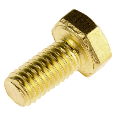 Plain Brass Hex, Hex Bolt, M5 x 10mm