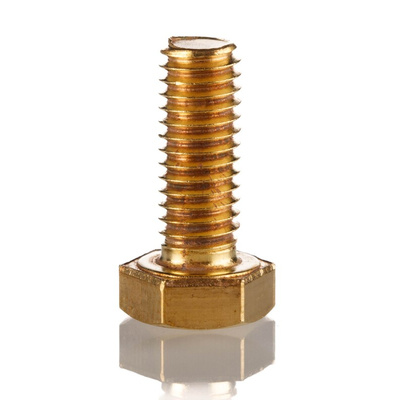 Plain Brass Hex, Hex Bolt, M8 x 30mm