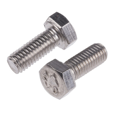Plain Stainless Steel Hex, Hex Bolt, M5 x 12mm