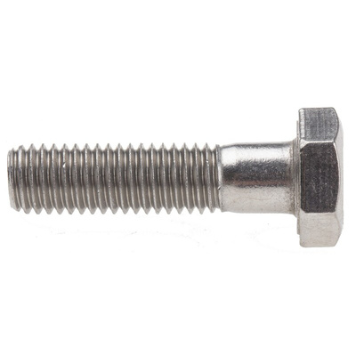 Plain Stainless Steel, Hex Bolt, M10 x 40mm