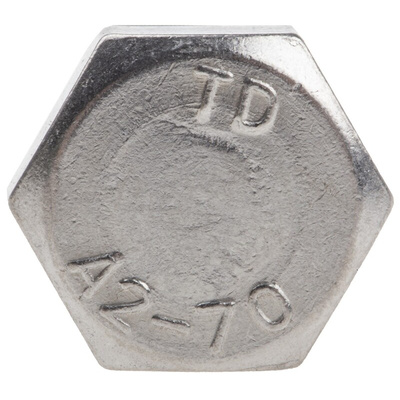 Plain Stainless Steel, Hex Bolt, M10 x 40mm