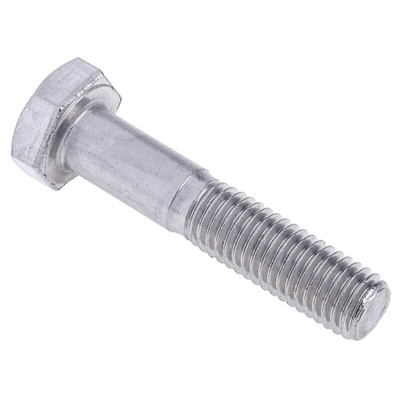 Plain Stainless Steel, Hex Bolt, M10 x 50mm