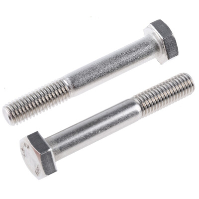 Plain Stainless Steel, Hex Bolt, M10 x 70mm