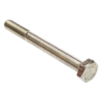 Plain Stainless Steel, Hex Bolt, M10 x 100mm