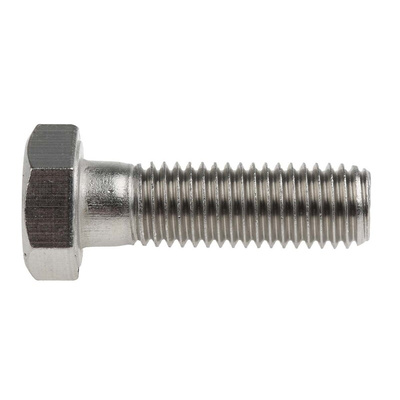 Plain Stainless Steel, Hex Bolt, M12 x 40mm