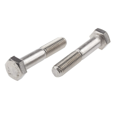 Plain Stainless Steel, Hex Bolt, M12 x 65mm