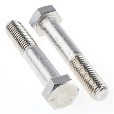 Plain Stainless Steel, Hex Bolt, M12 x 70mm