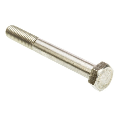 Plain Stainless Steel, Hex Bolt, M12 x 100mm