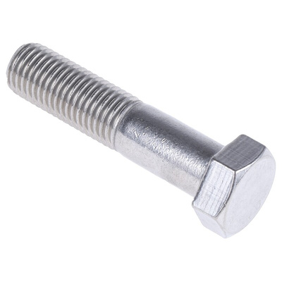Plain Stainless Steel, Hex Bolt, M16 x 70mm