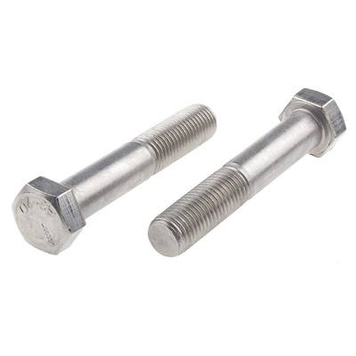 Plain Stainless Steel, Hex Bolt, M16 x 90mm