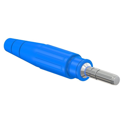 Staubli Blue Male Test Plug - Crimp Termination, 600V, 80A