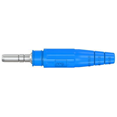 Staubli Blue Male Test Plug - Crimp Termination, 600V, 80A