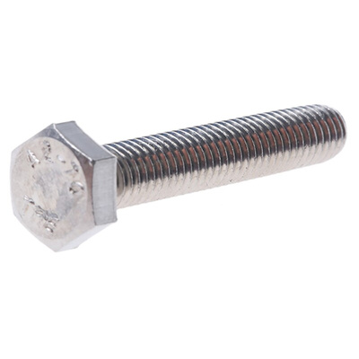 Plain Stainless Steel Hex, Hex Bolt, M6 x 35mm