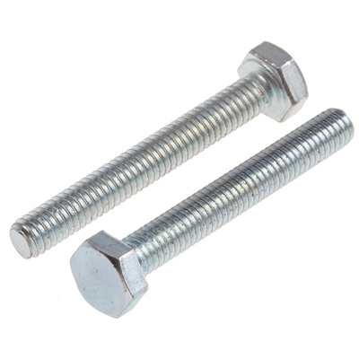 Zinc Plated Steel Hex, Hex Bolt, M4 x 30mm