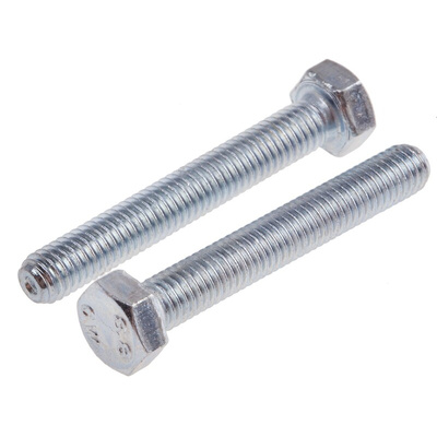 Zinc Plated Steel Hex, Hex Bolt, M5 x 35mm