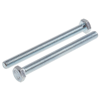 Zinc Plated Steel Hex, Hex Bolt, M6 x 70mm