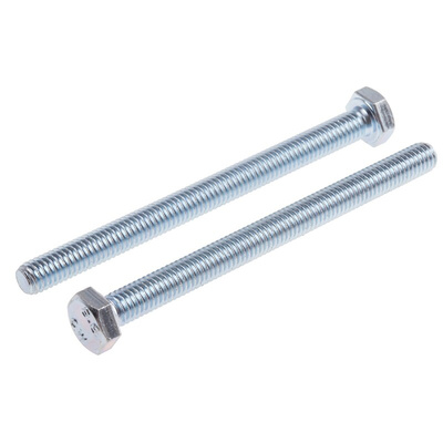 Zinc Plated Steel Hex, Hex Bolt, M6 x 75mm