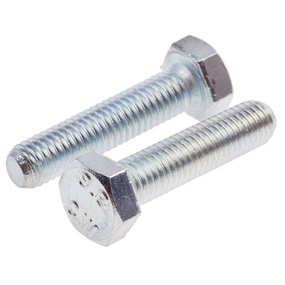Zinc Plated Steel Hex, Hex Bolt, M8 x 35mm