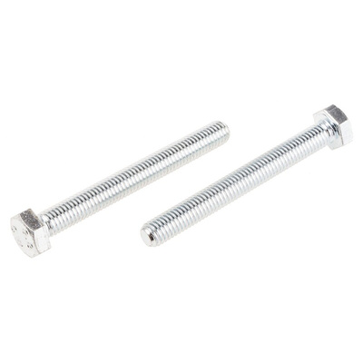 Zinc Plated Steel Hex, Hex Bolt, M8 x 70mm