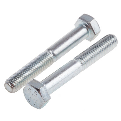 Bright Zinc Plated Steel, Hex Bolt, M5 x 35mm