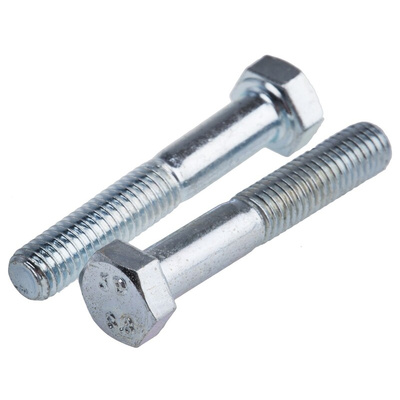 Bright Zinc Plated Steel, Hex Bolt, M5 x 30mm