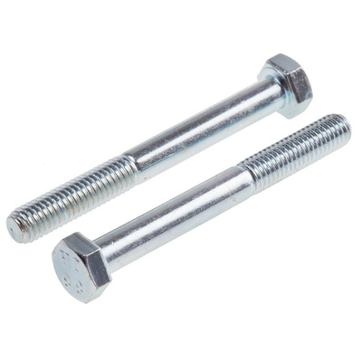 Bright Zinc Plated Steel, Hex Bolt, M5 x 45mm