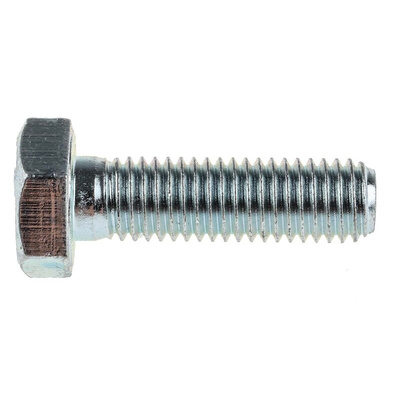 Bright Zinc Plated Steel, Hex Bolt, M10 x 35mm