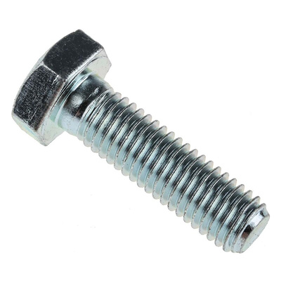 Bright Zinc Plated Steel, Hex Bolt, M10 x 35mm
