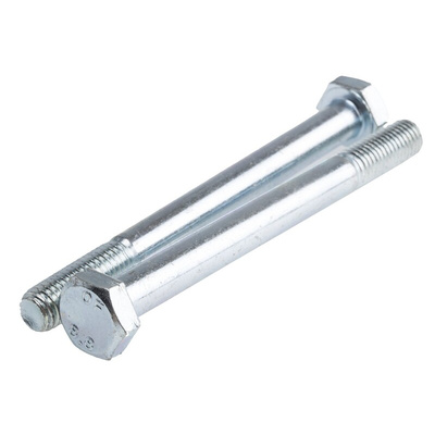 Bright Zinc Plated Steel, Hex Bolt, M10 x 110mm