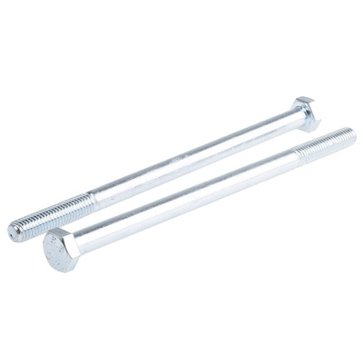 Bright Zinc Plated Steel, Hex Bolt, M10 x 160mm