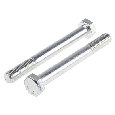 Bright Zinc Plated Steel, Hex Bolt, M12 x 110mm