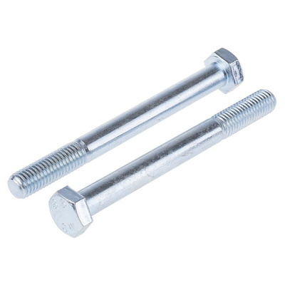 Bright Zinc Plated Steel, Hex Bolt, M12 x 120mm