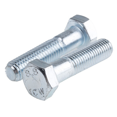 Bright Zinc Plated Steel, Hex Bolt, M14 x 60mm