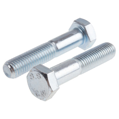 Bright Zinc Plated Steel, Hex Bolt, M14 x 55mm