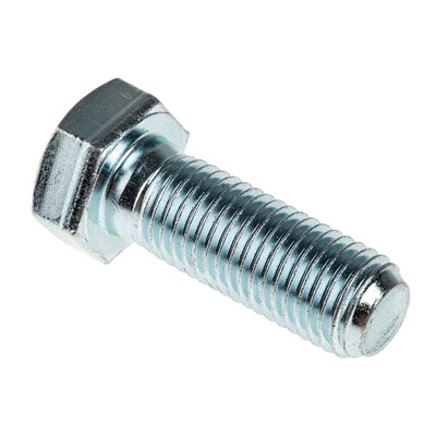 Bright Zinc Plated Steel, Hex Bolt, M16 x 45mm
