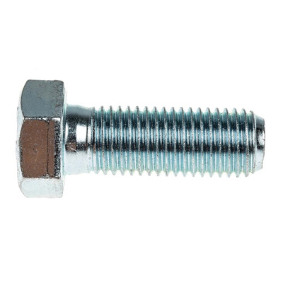Bright Zinc Plated Steel, Hex Bolt, M16 x 45mm
