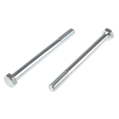 Bright Zinc Plated Steel, Hex Bolt, M16 x 180mm