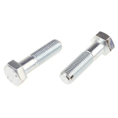 Bright Zinc Plated Steel, Hex Bolt, M20 x 75mm