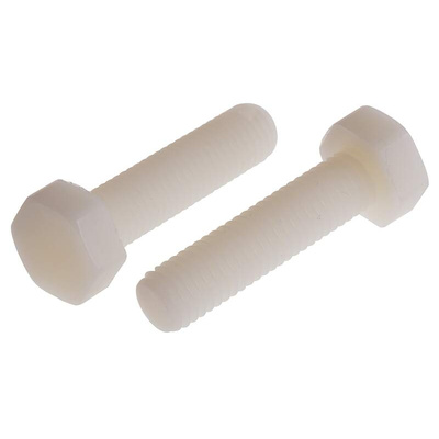 Plain Nylon, Hex Bolt, M10 x 40mm
