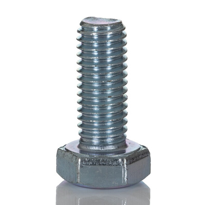 Bright Zinc Plated Zinc Plated Steel, Hex Bolt, M8 x 20mm