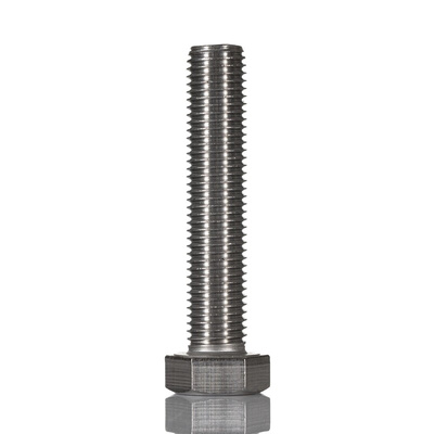 Plain Stainless Steel, Hex Bolt, M16 x 80mm