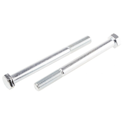 Bright Zinc Plated Steel, Hex Bolt, M16 x 170mm