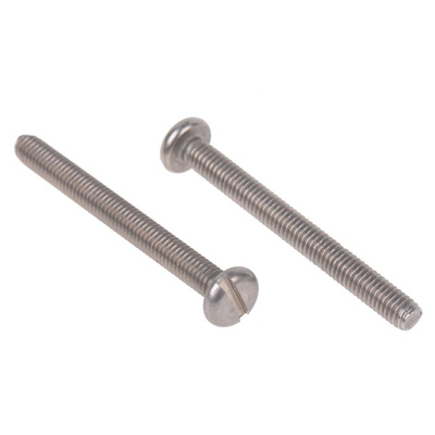 RS PRO Slot Pan A2 304 Stainless Steel Machine Screws DIN 85, M4x40mm