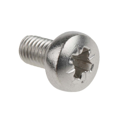 RS PRO Pozidriv Pan A4 316 Stainless Steel Machine Screws DIN 7985, M3x6mm