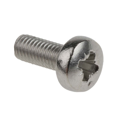 RS PRO Pozidriv Pan A4 316 Stainless Steel Machine Screws DIN 7985, M3x8mm