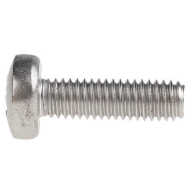RS PRO Pozidriv Pan A4 316 Stainless Steel Machine Screws DIN 7985, M6x20mm