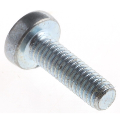 RS PRO Pozidriv Pan Steel Machine Screws DIN 7985, M3x10mm