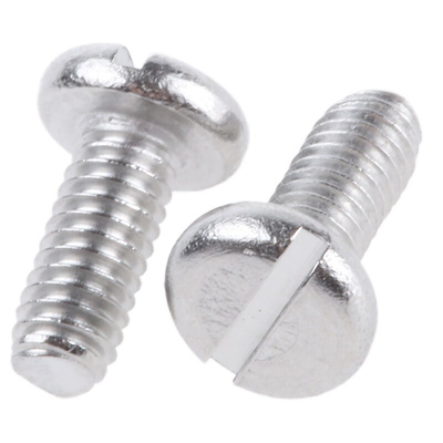 RS PRO Slot Pan A2 304 Stainless Steel Machine Screws DIN 85, M2.5x6mm