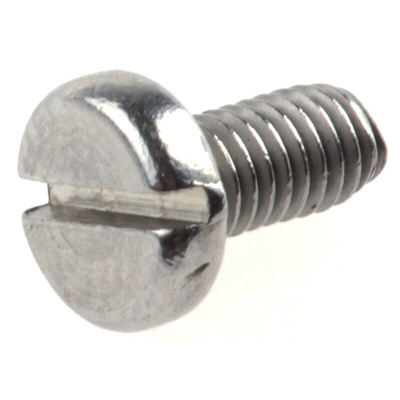 RS PRO Slot Pan A2 304 Stainless Steel Machine Screws DIN 85, M3x6mm